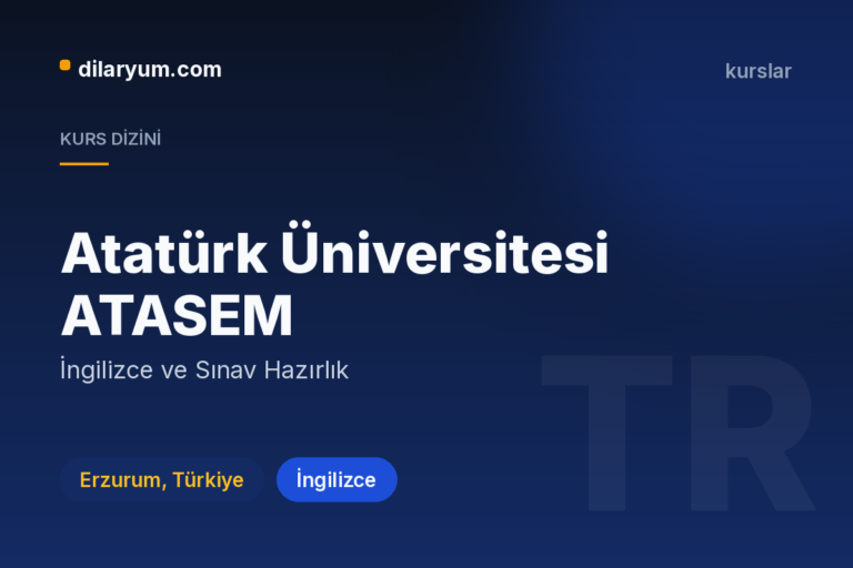 Atatürk Üniversitesi ATASEM, Erzurum, Türkiye