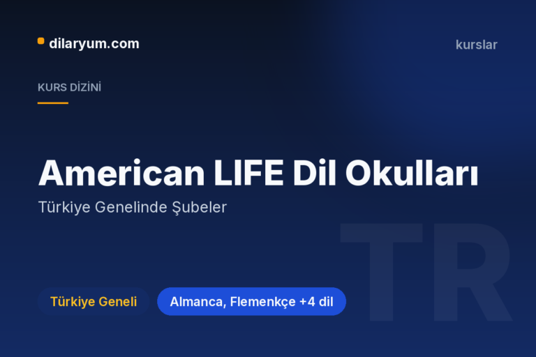 American LIFE Dil Okulları, Türkiye Geneli
