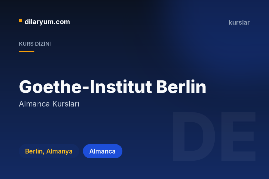 Goethe-Institut Berlin, Berlin, Almanya