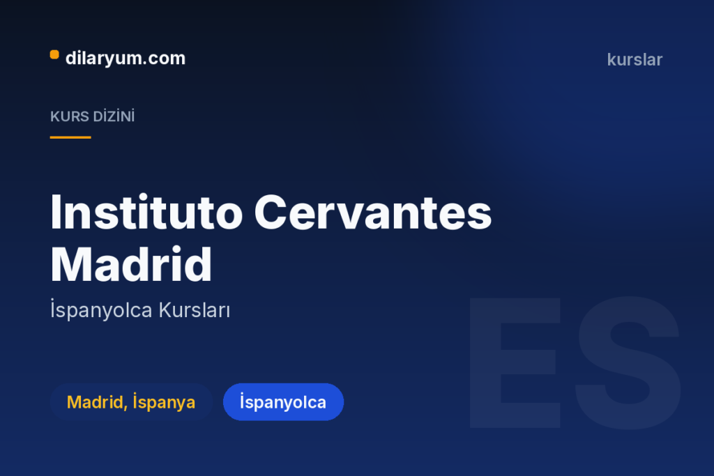 Instituto Cervantes Madrid, Madrid, İspanya